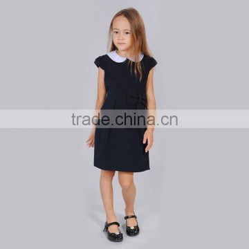 2016 hot selling handmade long black dress for girls