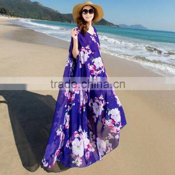 Z&M Maxi Beach Dress Ladis Maxi Dress Floral Maxi Dress Sleeveless photo-4