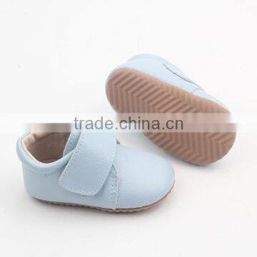 Light Bule Leather Wholesale Shoes Cute Baby Boots photo-3
