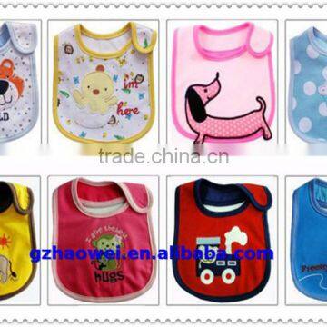 Multi pattern 100% cotton cute baby drool bib