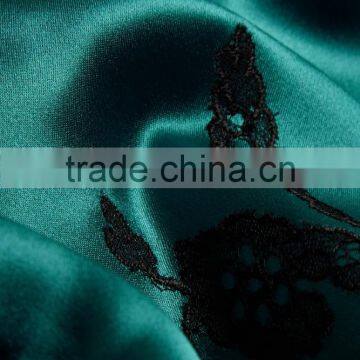 High Quality Fashionable Design Lace-Paneled Silk Robe With Embroidery Pattern for Women photo-4