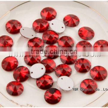Crystal Sew-on Beads Red Light Siam Sew on Stones photo-3
