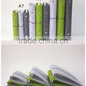 Novel Logo Custom Shorthand Spiral Binding Journal Diary Notebook and Felt Cover With Elastic Band photo-5