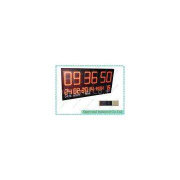 Custom Red Led Digital Clock Display , Digital Clock Board 100cm x 50cm