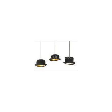 Black Pendant Lights  , Hat Pendant Light For Restaurant Decoration