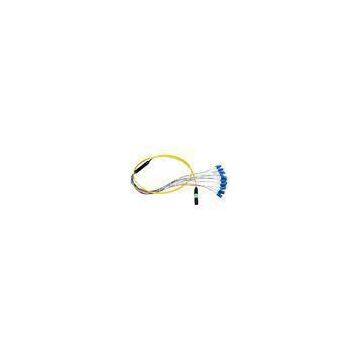 Flat Round UPC MPO Fiber Optic Patch Cord SC LC with 12 Core Ribbon Cable