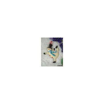 Christmas decorative clay figurine