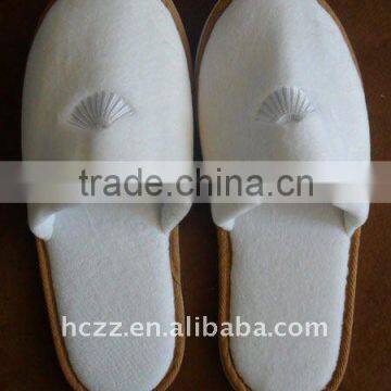 100% cotton velor hotel slippers