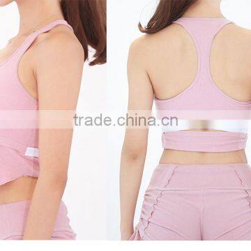 Stretch Seamed Workout Fitness Womens Tops Sports Bra photo-5