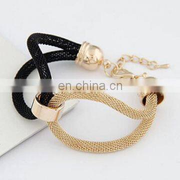 Fashion Women's Braided Gold Mesh Chain Bracelet photo-4