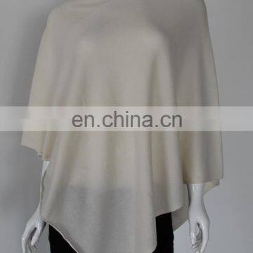 wholesale luxury v neck flat knitted women poncho 100% cashmere