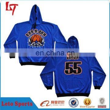 Blue dry fit hoodie wholesale/no zipper hoodie jacket with best quality