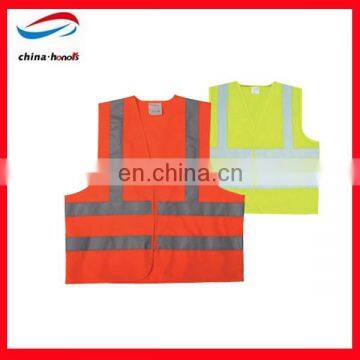 En471 reflective safety vest/fluorescent yellow reflective tape vest