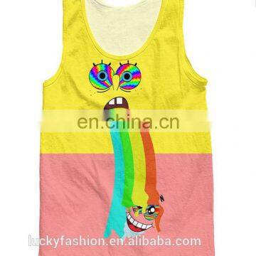 Summer 3D Print Sleeveless Cartoon Slim Fit Women Tank Top