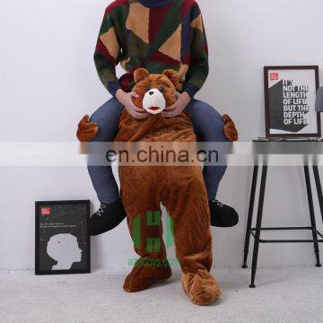 HI CE plush ride on costume animal funny dress ,ride in pants for adult