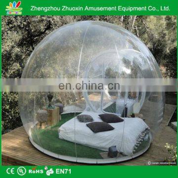 Good air-tightness long life span inflatable bubble tent transparent