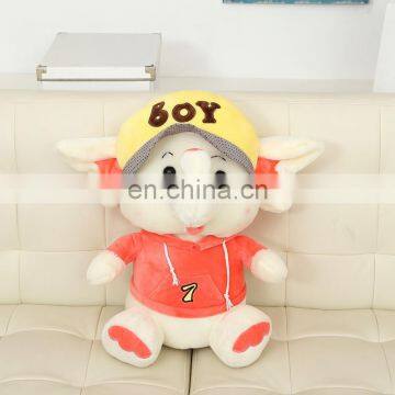 latest product sports type cap plush elephant toy