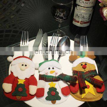 Christmas knife and fork cover, Christmas article, Santa Claus tableware cover, table top decoration