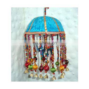 GIFT WIND CHIMES ELEPHANT BELL DECORATIVE WINDOW DOOR VALANCES HANGING PARSOL Mobile door hanging LATKAN Indian Mobile Handmade