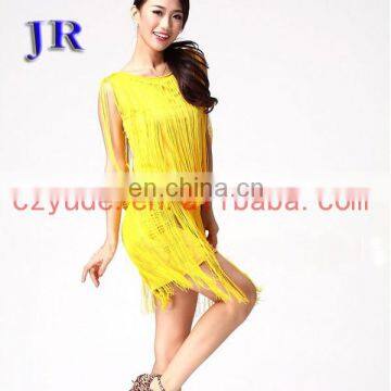 Competition Fringe Latin Dance Costume Dress L-7002# photo-4
