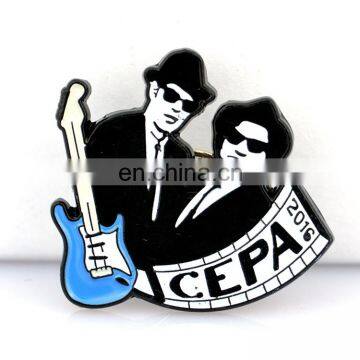 Metal garment clothing security pin man-shaped brooch bow tie men suits lapel pin