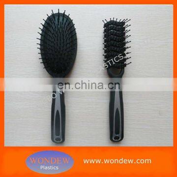 Black rubberized brush for hair styling