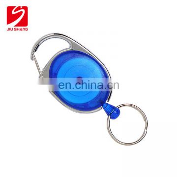 Personalized cheap valet retractable ps plastic key holder custom key ring clip wholesales