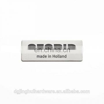 custom stainless steel etched logo label