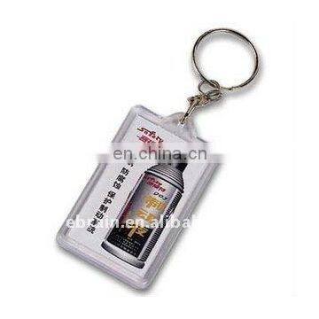 Oblong Shaped Plastic Keychain