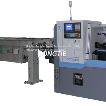 CNC lathe with bar feeder