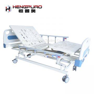 Medical Equipment Comfortable Full Size 3 Cranks Manual Patient Beds photo-3