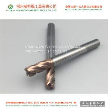 Solid Carbide End Mill Spiral Milling Cutter With 45 Degree 4 Flutes photo-3