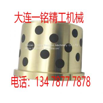 Shipping ribbed graphite brass guide sleeve / free of charge self-lubricating bearing / bronze sleeve / can be processed