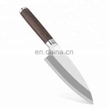 High carbon stainless steel Japanese kitchen knife with wooden handle