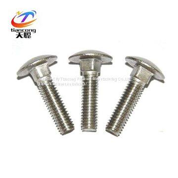 DIN603 carriage bolt with zinc plated surface