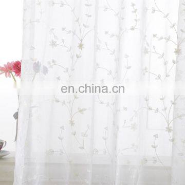 Embroidery100% polyester voile curtain for home