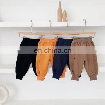 children's solid navy black brown orange pants