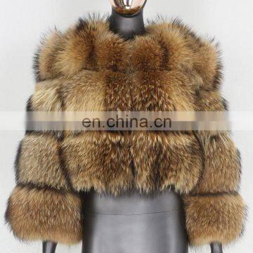 New Arrival Winter Fashion Wholesale Elegant Thick Warm Outwear Fox Fur Casual Crop Coat Jacket For Women photo-6