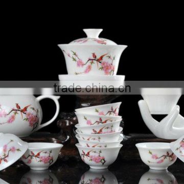 Flower Ceramic Tea Set Suit Ceramic Teaset 14 Pcs