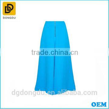 Custom Wholesale Casual Wide-leg Silk-crepe Trousers for Lady