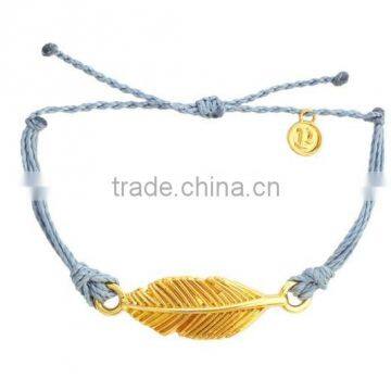 Wholesale Hot Gold Arrow Bracelet Wax Cord Braid Bracelet photo-6