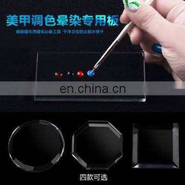 Nail Glass Palette Pallet New Eyelash Extension Glue Board Cosmetics Makeup Tool photo-2