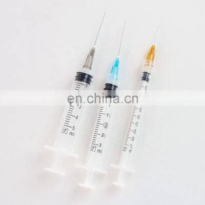 High quality Medical Plastic 1ml luer lock syringe wih needle disposable use