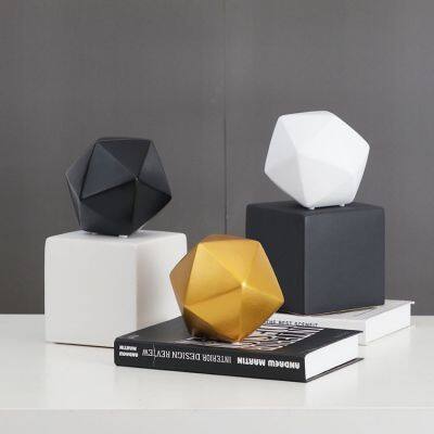 Irregular Pentagon Glod White Black Cube Geometry Abstract Decor Modern Simple Decoration photo-4
