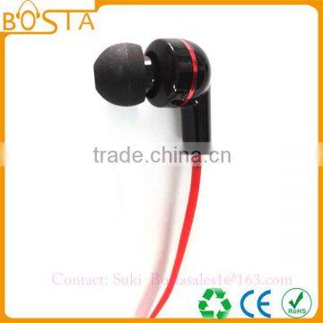Fashionable China Wholesale Comfortable Stereo Computer Flat Cable Earphones Earbuds photo-4