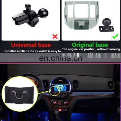 Car Mobile Phone Holder for MINI Countryman F60 MK2 2017 2018 2019 Telephone Stand Bracket Air Vent Accessories for Iphone LG
