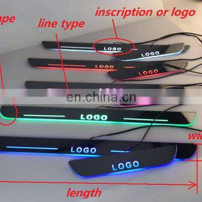Car Door Sill Plate Auto Lighting System Moving Strip Light Led Door Scuff for Renault Clio Other Exterior Accessories