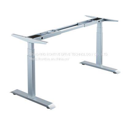 Electric Executive Office Computer Desks With Lifting Column Leg Height Adjustable Lift Table