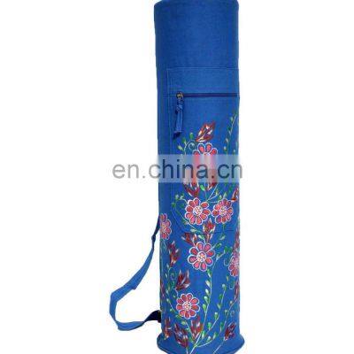 High Quality 100% Cotton Canvas Fabric Yoga Mat Bag Eco Indian Supplier photo-5