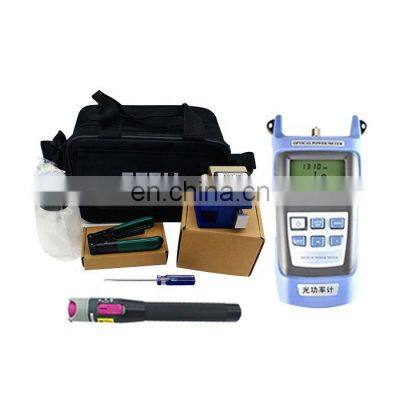 7 in 1 Fiber Splicing Tools Equipments with Fiber Cleaver VFL Power Meter FTTH Optical Fiber Tool Kit